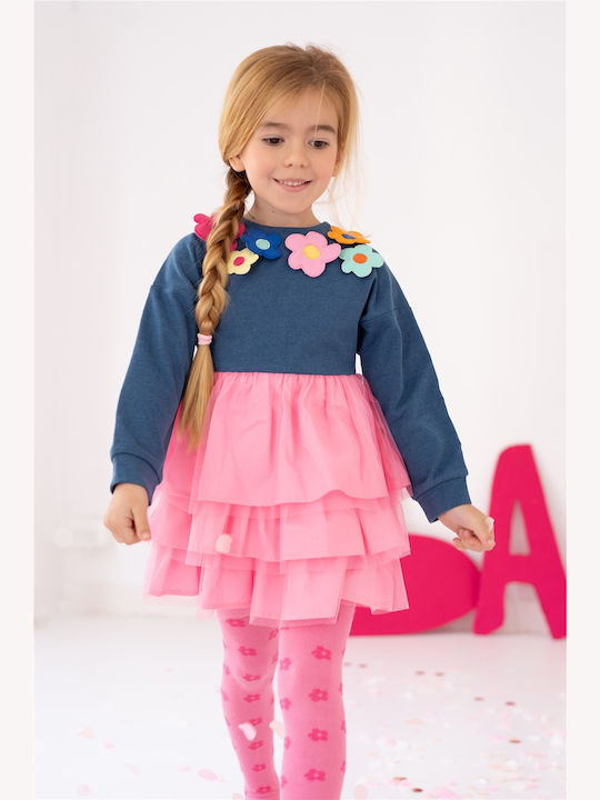 Agatha Ruiz De La Prada Set Rochie pentru Copii cu Colanți Indigo