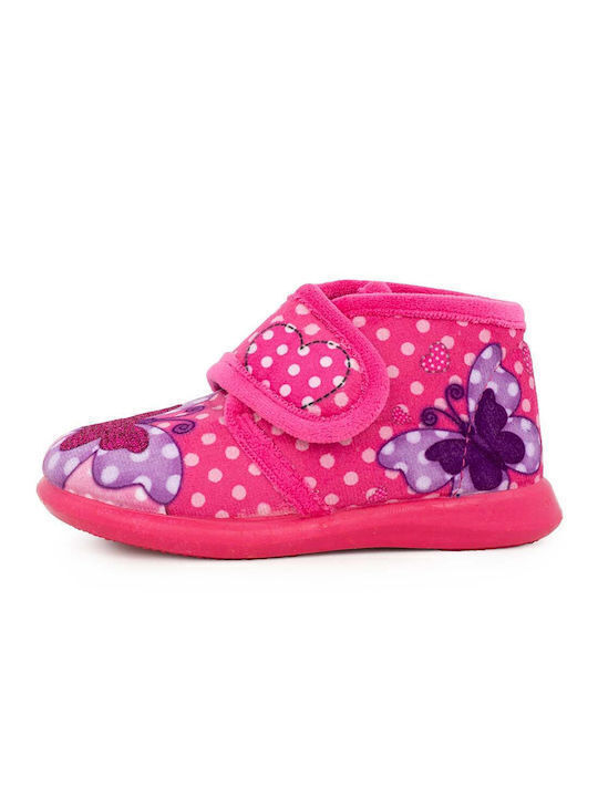Kinderhausschuhe Stiefel Fuchsie