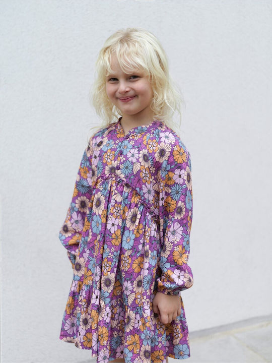 Brand Kids Dress Floral Purple