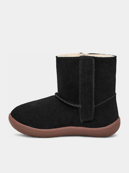 Keelan Ii Suede Kids Boots with Velcro Black