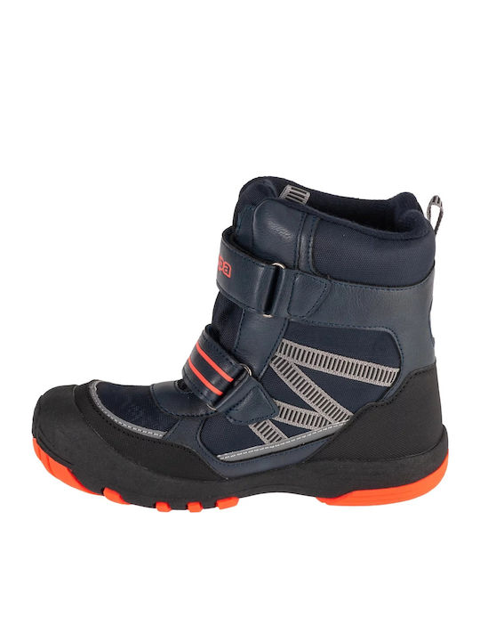 Blackpool Tex K Kids Boots with Velcro Navy Blue