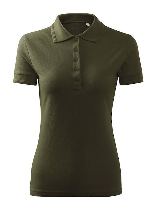 Malfini Pique Women's Short Sleeve Promotional Blouse Green