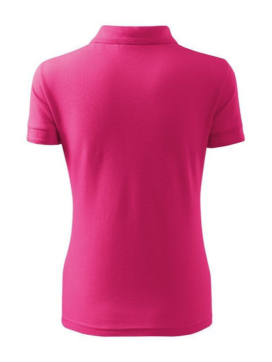 Malfini Pique Γυναικείο Διαφημιστικό T-shirt Κοντομάνικο σε Ροζ Χρώμα