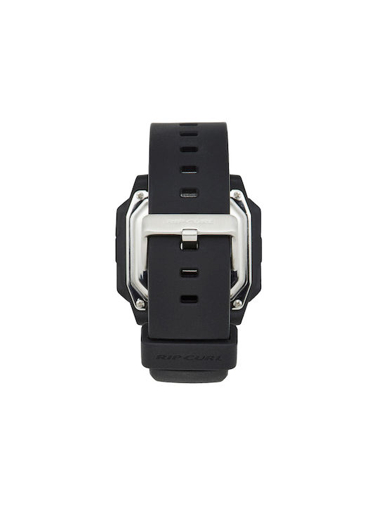 Rip Curl Digital Watch Battery with Black Rubber Strap