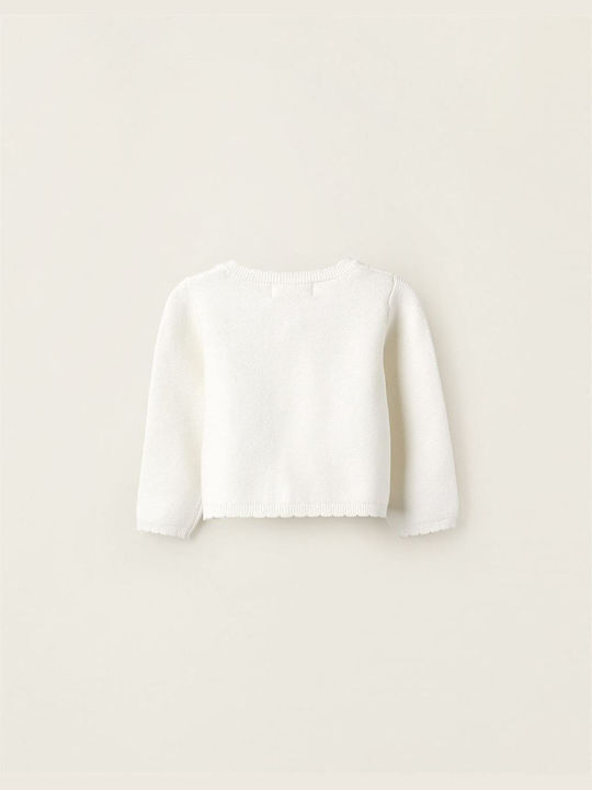 Zippy Kids Cardigan Knitted White