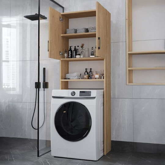 Megapap Holton Bathroom Cabinet Laundry L65.5xW30xH180cm Oak