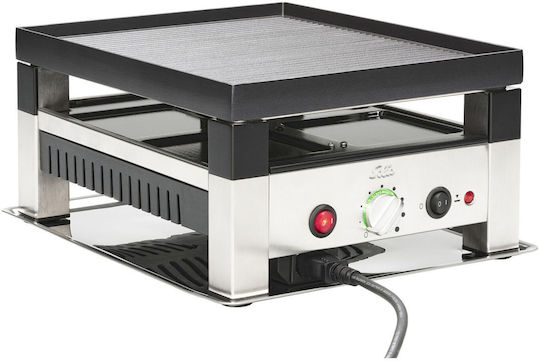 Solis Tabletop Electric Grill Raclette Smooth and Ribbed Plate 1020W with Adjustable Thermostat