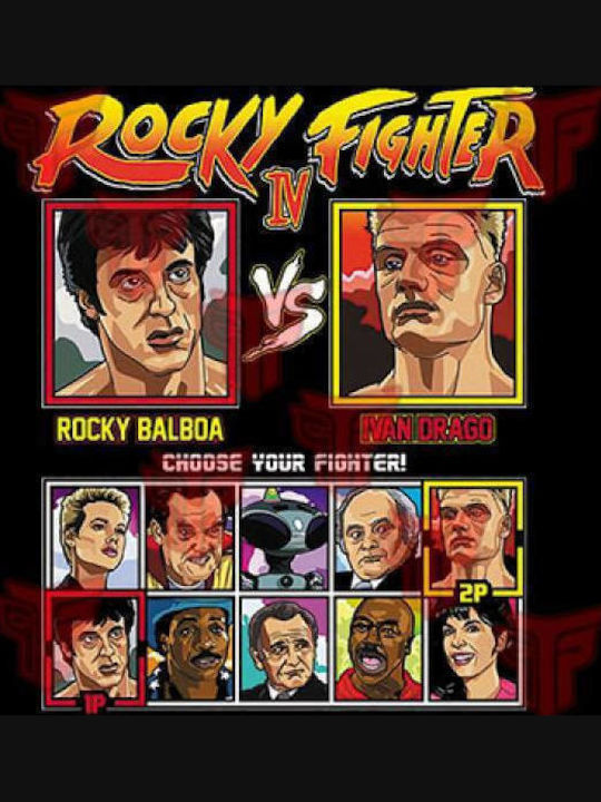 Adult Hoodie Jacket Takeposition Print Rocky Vs Black 908-1612-02