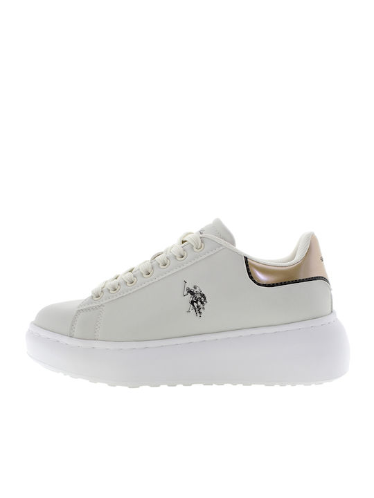 U.S. Polo Assn. Femei Sneakers Albe