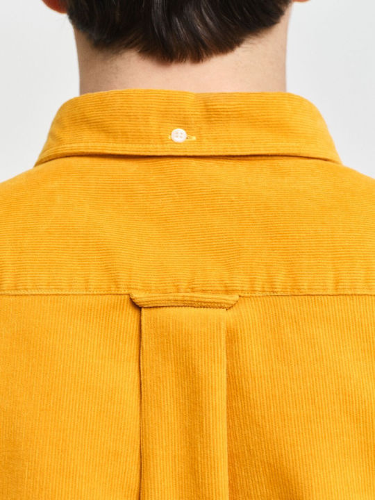 Long-sleeved Corduroy Shirt Yellow