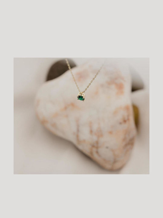 Themelidis Jewels Necklace from Gold 14K with Zircon