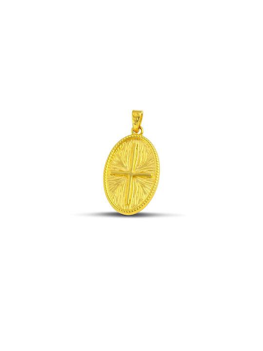 Themelidis Jewels Charm Amulet Constantine from Gold 14K with Zircon