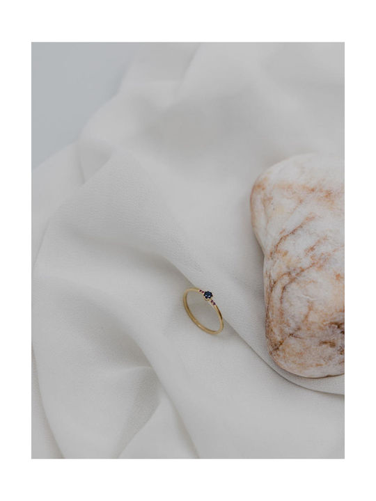 Themelidis Jewels Γυναικείο Δαχτυλίδι με Ζιργκόν από Χρυσό 14Κ