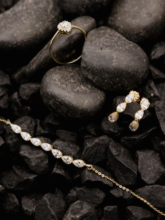 Themelidis Jewels Γυναικείο Δαχτυλίδι με Ζιργκόν από Χρυσό 14Κ