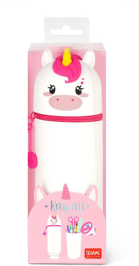 Legami Milano Soft Pencil Case Silicone Barrel White