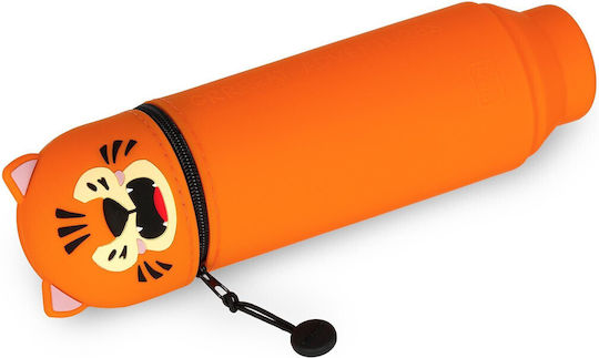 Legami Milano Soft Pencil Case Silicone Barrel Orange