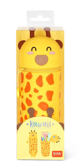 Legami Milano Soft Pencil Case Silicone Barrel Yellow