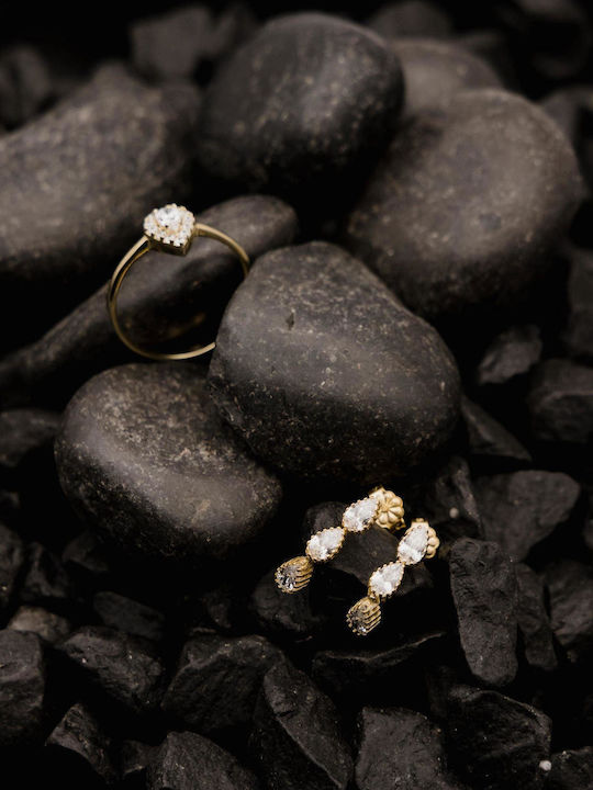 Themelidis Jewels Set Cercei din Aur 14K cu Pietre