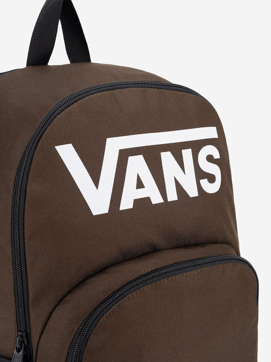 Vans Alumni Σχολική Τσάντα Πλάτης Γυμνασίου - Λυκείου Καφέ με Θήκη για Παγούρι