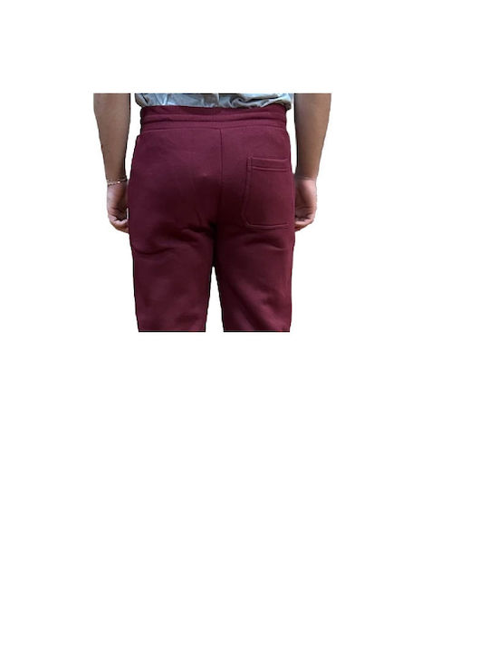 Target Men's Fleece Sweatpants with Rubber Burgundy