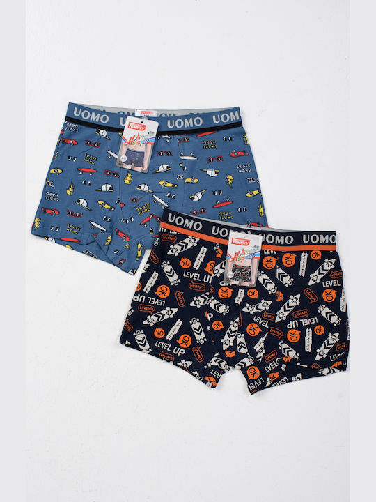 Uomo Set Kinder-Boxershorts Multicolor 4Stück