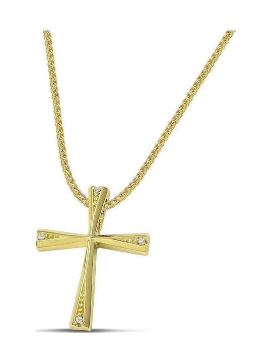 Themelidis Jewels Γυναικείος Χρυσός Σταυρός 14Κ χωρίς Αλυσίδα