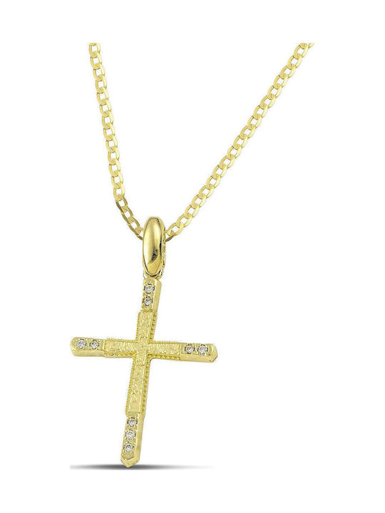 Themelidis Jewels Damen Gold Kreuz 14K