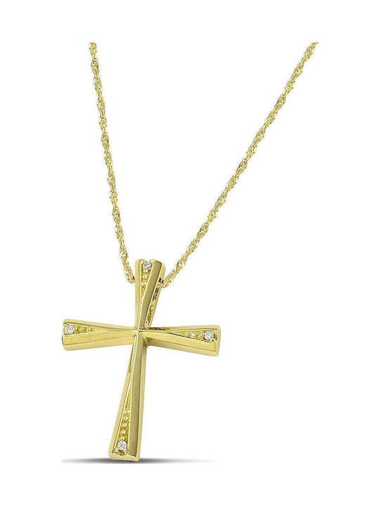 Themelidis Jewels Γυναικείος Χρυσός Σταυρός 14Κ χωρίς Αλυσίδα
