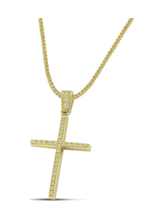 Themelidis Jewels Women's Gold Cross 14K Double Sided