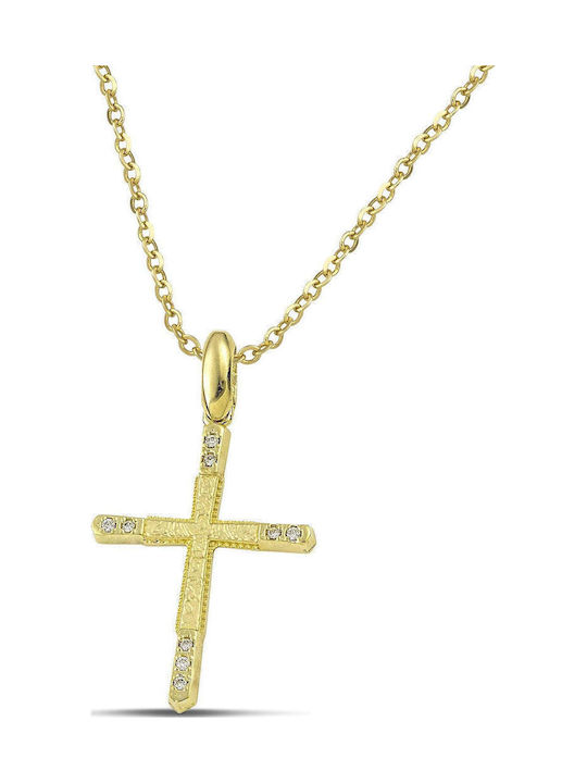 Themelidis Jewels Damen Gold Kreuz 14K