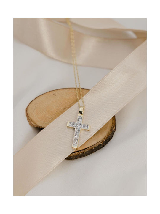 Themelidis Jewels Damen Gold Kreuz 14K