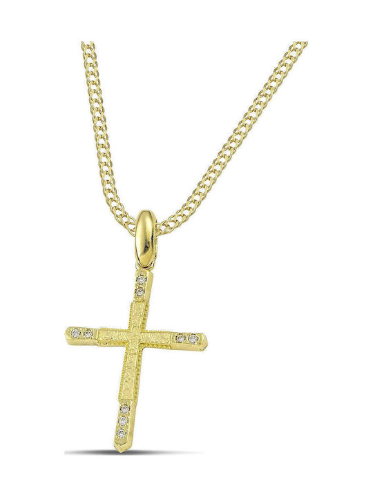 Themelidis Jewels Damen Gold Kreuz 14K