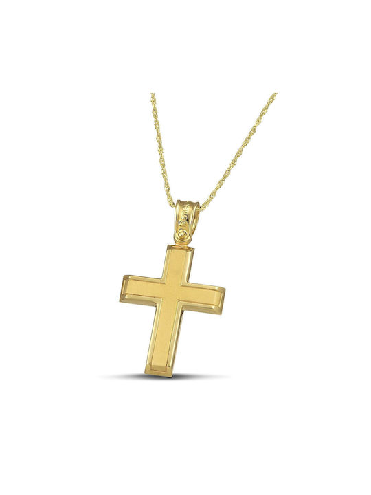 Themelidis Jewels Bărbătesc Aur Cruce 14K