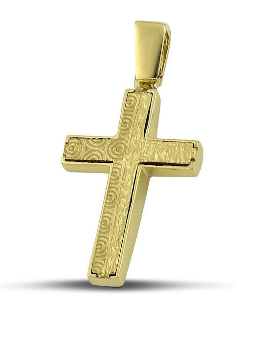 Themelidis Jewels Ανδρικός Χρυσός Σταυρός 14Κ χωρίς Αλυσίδα