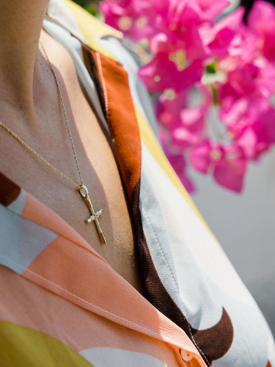 Themelidis Jewels Γυναικείος Χρυσός Σταυρός 14Κ χωρίς Αλυσίδα