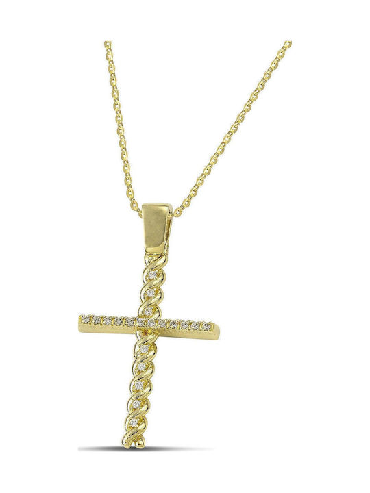 Themelidis Jewels Γυναικείος Χρυσός Σταυρός 14Κ χωρίς Αλυσίδα
