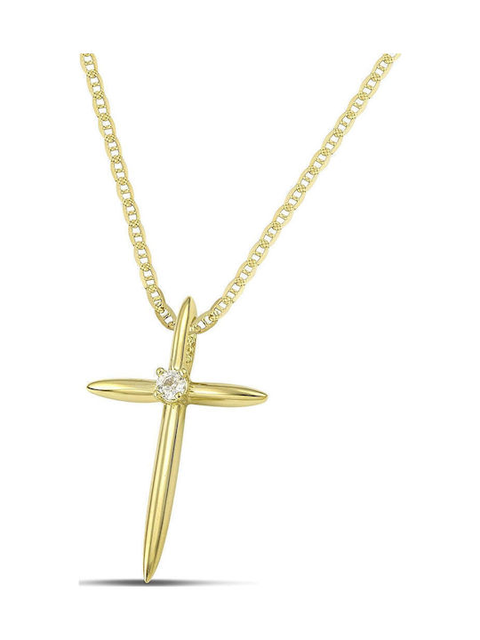 Themelidis Jewels Γυναικείος Χρυσός Σταυρός 14Κ χωρίς Αλυσίδα