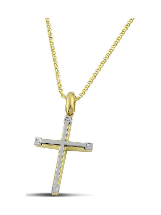Themelidis Jewels Ανδρικός Χρυσός Σταυρός 14Κ χωρίς Αλυσίδα