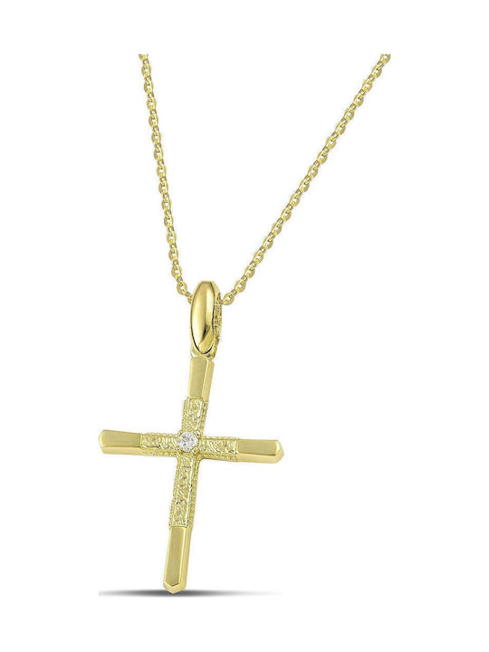 Themelidis Jewels Γυναικείος Χρυσός Σταυρός 14Κ χωρίς Αλυσίδα