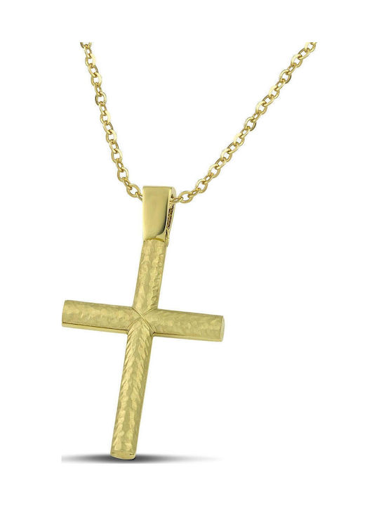 Themelidis Jewels Χρυσός Σταυρός 14Κ Διπλής Όψης Themelidis Jewels Χρυσός Σταυρός 14Κ Διπλής Όψης