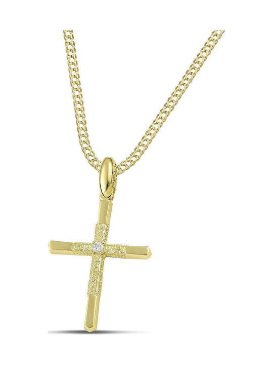 Themelidis Jewels Γυναικείος Χρυσός Σταυρός 14Κ χωρίς Αλυσίδα