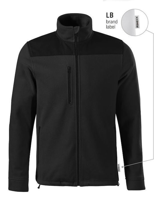 Rimeck Men's Sweatshirt Jacket with Pockets Black