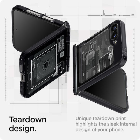 Spigen Ultra Hybrid Pro Rückseite Umschlag Kunststoff 2mm Schwarze (Galaxy Z Flip6)