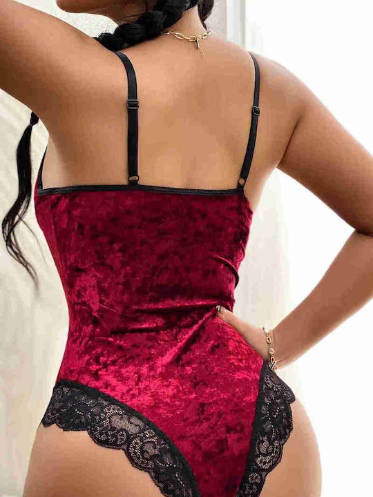 Merry See Sexy Bodysuit Burgundy