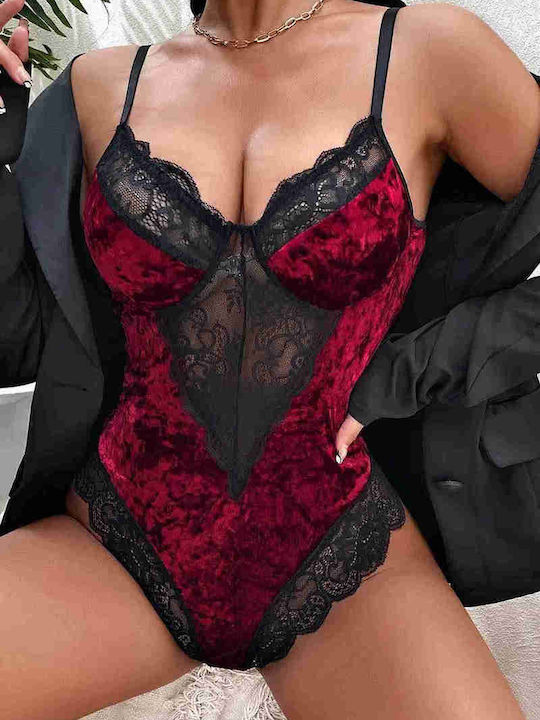 Merry See Sexy Bodysuit Burgundy