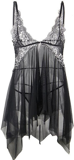 Subblime Sexy Babydoll με Δαντέλα Μαύρο