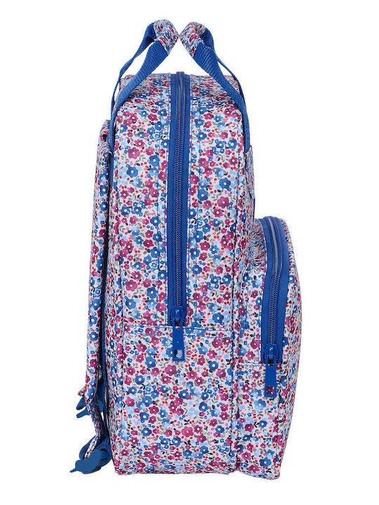 School Bag Nait Nait Flores Coimbra Blue 20 X 28 X 8 Cm