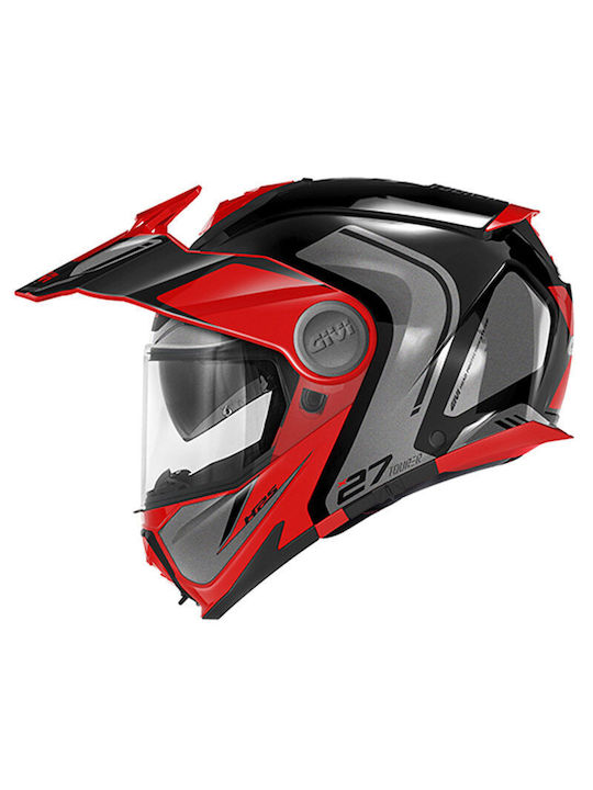 Givi X27 Tourer Matt Black/Light Blue Motorcycle Helmet Flip-Up ECE 22.06 1790gr with Pinlock and Sunvisor