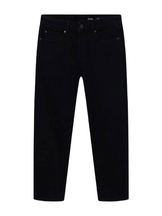 Men's Jeans Pants with Loose Fit Dark Blue Denim