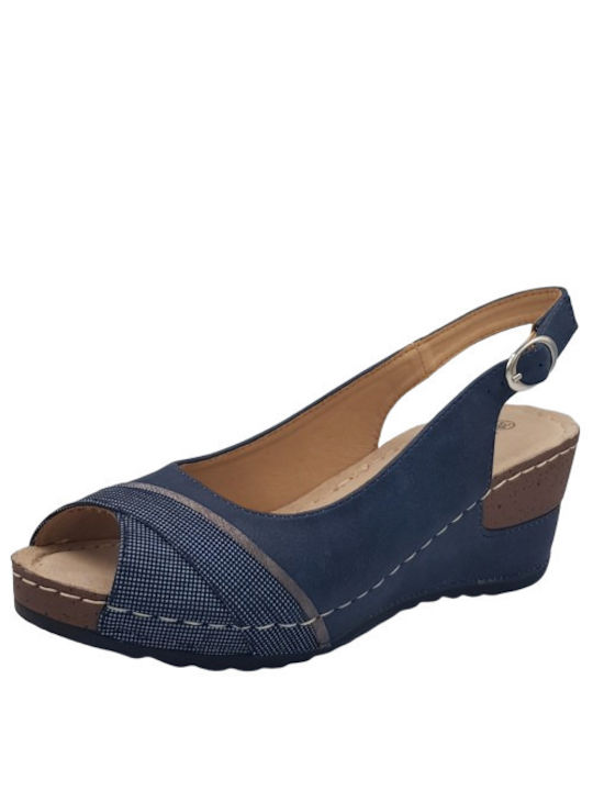 B-Soft Anatomic Women's Platform Shoes Blue